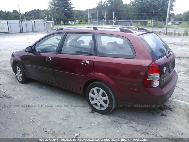 KL5JD86Z35K144477 - 2005 SUZUKI FORENZA S RED photo 3