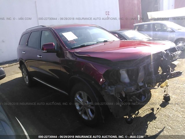 1C4RDJDG1DC676762 - 2013 DODGE DURANGO CREW RED photo 1