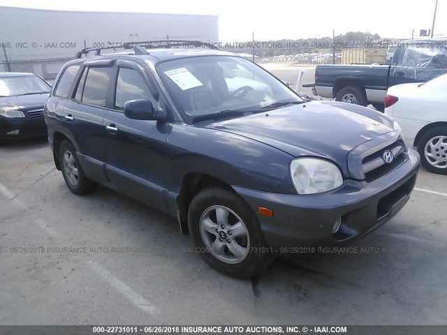 KM8SC73E36U101269 - 2006 HYUNDAI SANTA FE GLS/LIMITED BLUE photo 1