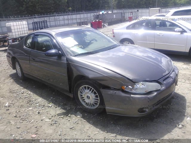 2G1WW12E429377634 - 2002 CHEVROLET MONTE CARLO LS Pewter photo 1