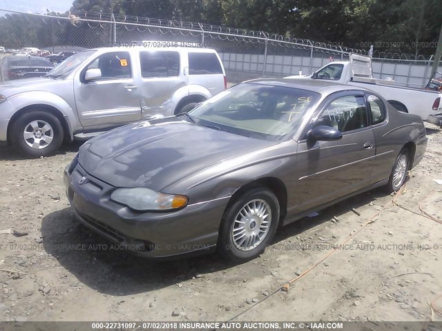 2G1WW12E429377634 - 2002 CHEVROLET MONTE CARLO LS Pewter photo 2