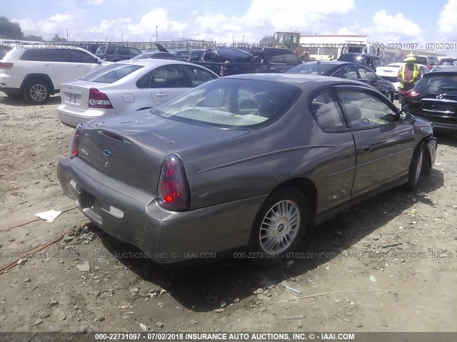 2G1WW12E429377634 - 2002 CHEVROLET MONTE CARLO LS Pewter photo 4
