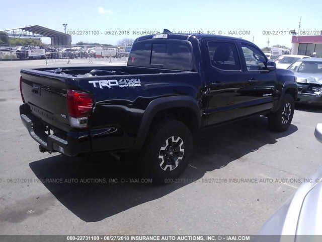 3TMCZ5ANXHM088588 - 2017 TOYOTA TACOMA DBL CAB/SR/TRDSPT/OR/PRO BLACK photo 4