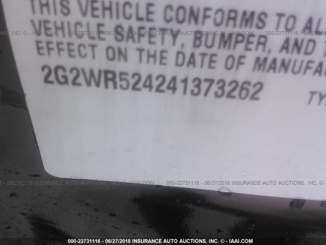 2G2WR524241373262 - 2004 PONTIAC GRAND PRIX GTP Qara foto 9