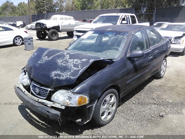 3N1CB51D83L703023 - 2003 NISSAN SENTRA XE/GXE BLACK photo 2