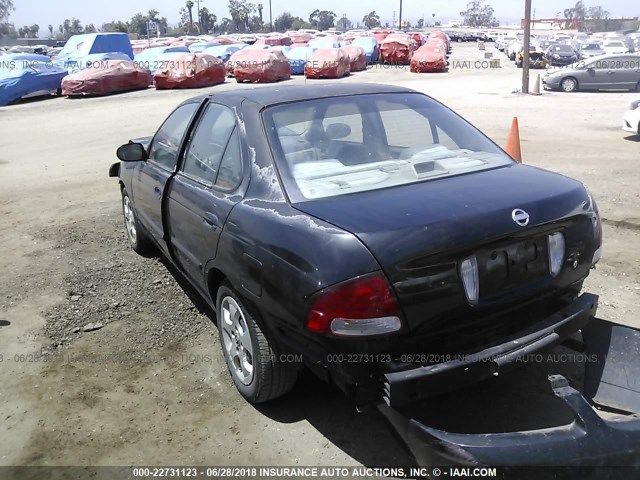 3N1CB51D83L703023 - 2003 NISSAN SENTRA XE/GXE BLACK photo 3