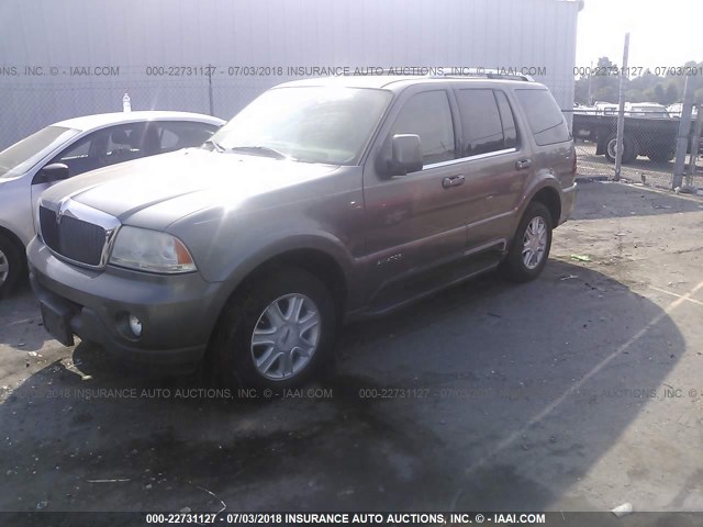 5LMEU88HX4ZJ30199 - 2004 LINCOLN AVIATOR 灰色 照片 2