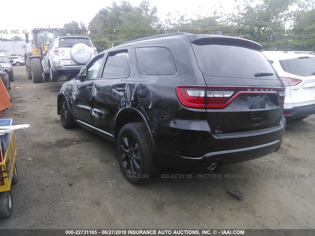 1C4RDJDG5JC386617 - 2018 DODGE DURANGO GT BLACK photo 3