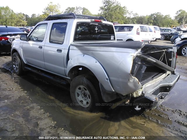 1N6ED27TX4C403474 - 2004 NISSAN FRONTIER CREW CAB XE V6 SILVER photo 3