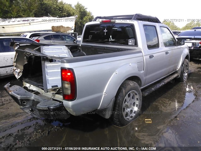 1N6ED27TX4C403474 - 2004 NISSAN FRONTIER CREW CAB XE V6 SILVER photo 4
