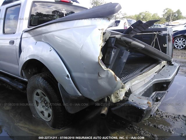 1N6ED27TX4C403474 - 2004 NISSAN FRONTIER CREW CAB XE V6 SILVER photo 6