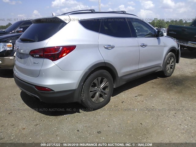 5XYZU3LB0EG206852 - 2014 HYUNDAI SANTA FE SPORT  SILVER photo 4