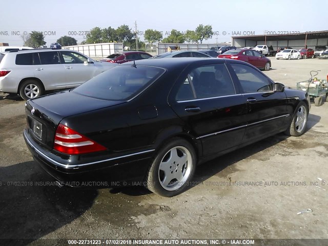 WDBNG78J61A164080 - 2001 MERCEDES-BENZ S 600 BLACK photo 4