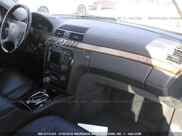 WDBNG78J61A164080 - 2001 MERCEDES-BENZ S 600 BLACK photo 5