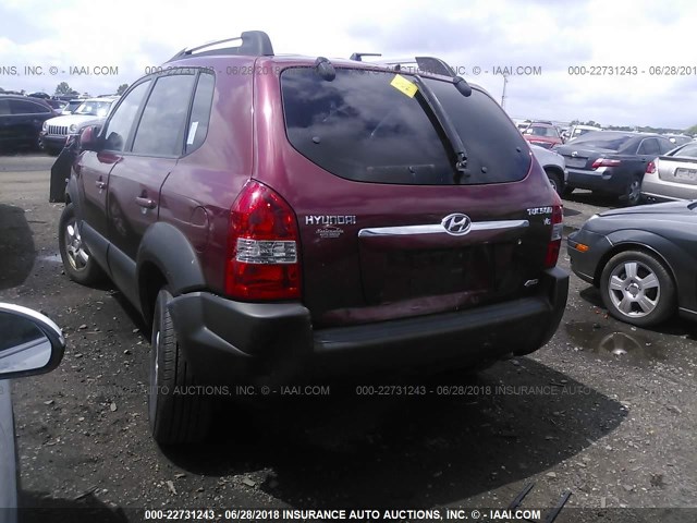 KM8JN72D65U110450 - 2005 HYUNDAI TUCSON GLS/LX MAROON photo 3