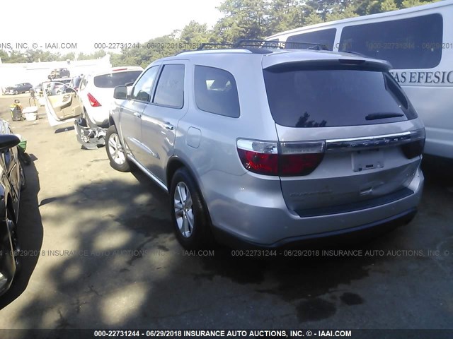 1C4SDJDT4DC655418 - 2013 DODGE DURANGO CREW SILVER photo 3