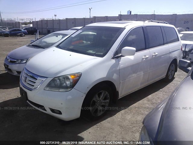 5FNRL38909B015261 - 2009 HONDA ODYSSEY TOURING WHITE photo 2