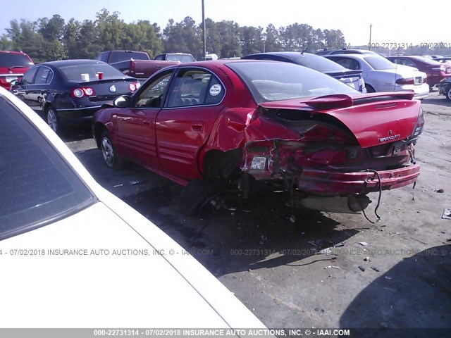 1G2NF52F72C233964 - 2002 PONTIAC GRAND AM SE1 RED photo 3