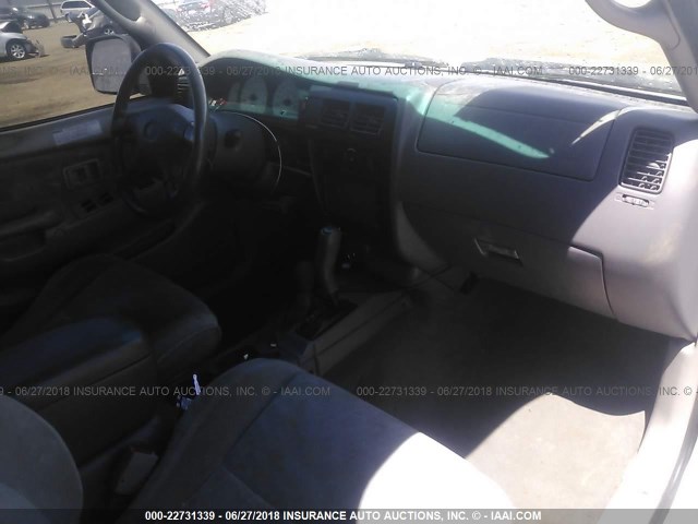 5TEHN72N52Z087936 - 2002 TOYOTA TACOMA DOUBLE CAB ვერცხლისფერი ფოტო 5