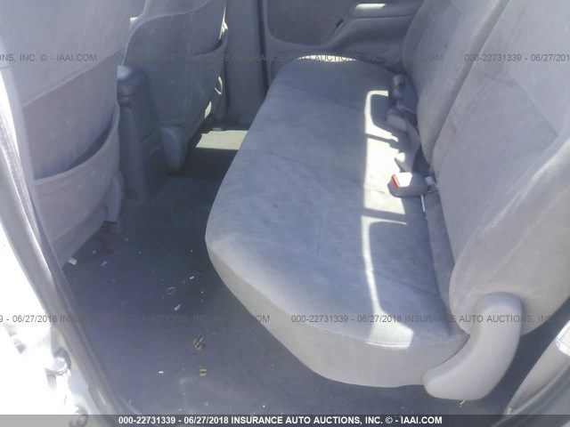 5TEHN72N52Z087936 - 2002 TOYOTA TACOMA DOUBLE CAB ვერცხლისფერი ფოტო 8