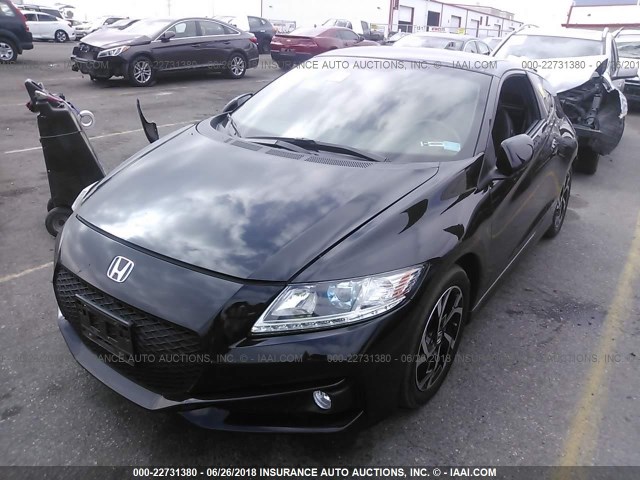 JHMZF1D67GS001072 - 2016 HONDA CR-Z EX BLACK photo 2