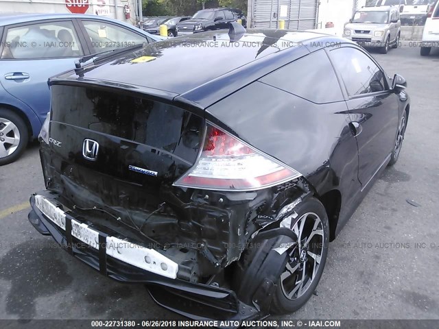 JHMZF1D67GS001072 - 2016 HONDA CR-Z EX BLACK photo 4