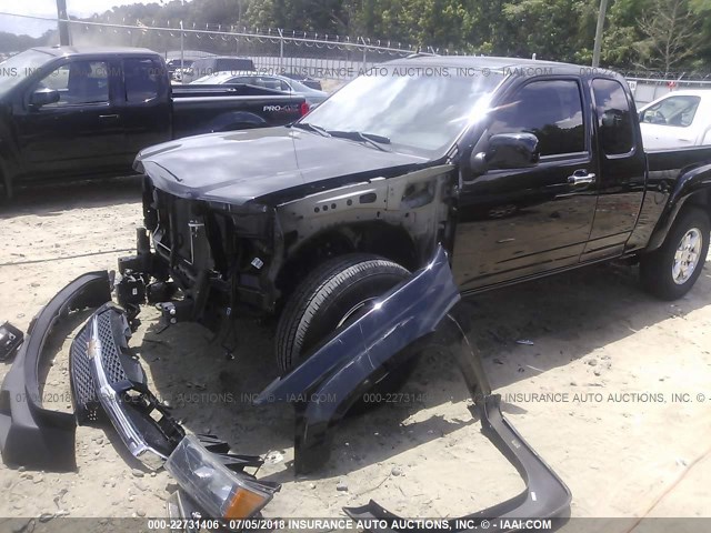 1GCJSDFE4C8117403 - 2012 CHEVROLET COLORADO LT BLACK photo 2