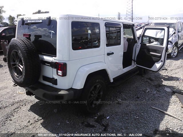 1C4BJWEG8GL244650 - 2016 JEEP WRANGLER UNLIMITE SAHARA WHITE photo 4