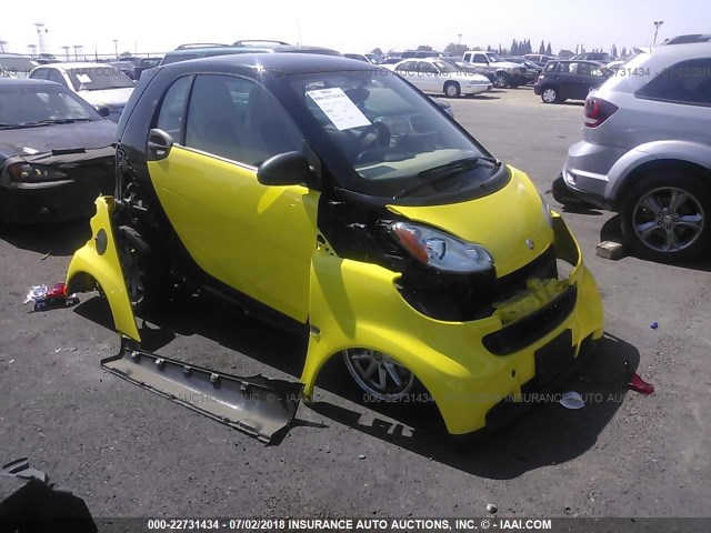 WMEEJ31X78K145053 - 2008 SMART FORTWO PURE/PASSION YELLOW photo 1