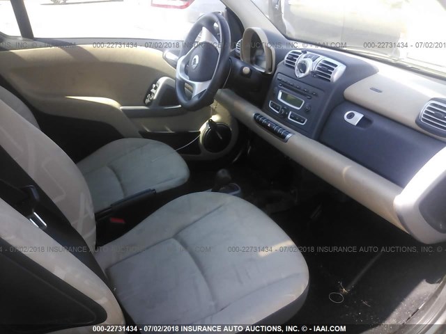 WMEEJ31X78K145053 - 2008 SMART FORTWO PURE/PASSION YELLOW photo 5