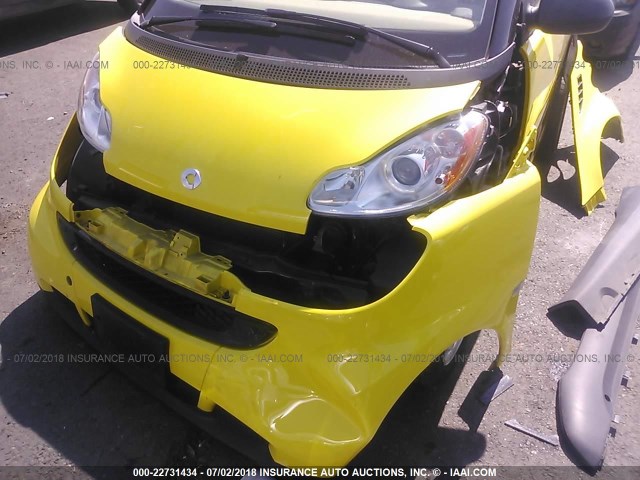 WMEEJ31X78K145053 - 2008 SMART FORTWO PURE/PASSION YELLOW photo 6