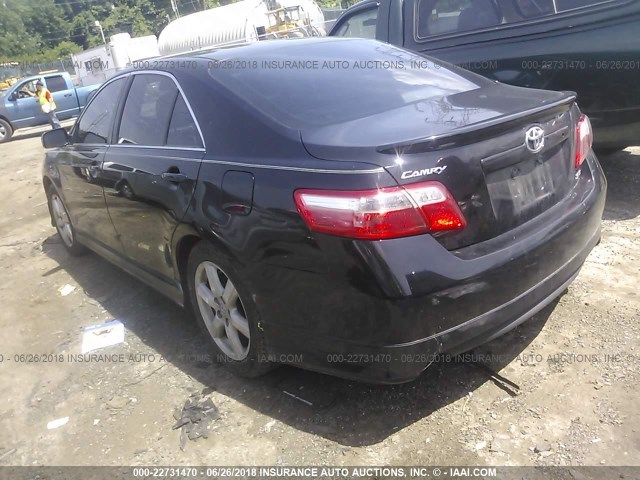 4T1BK46K87U542304 - 2007 TOYOTA CAMRY NEW GENERAT LE/XLE/SE BLACK photo 3