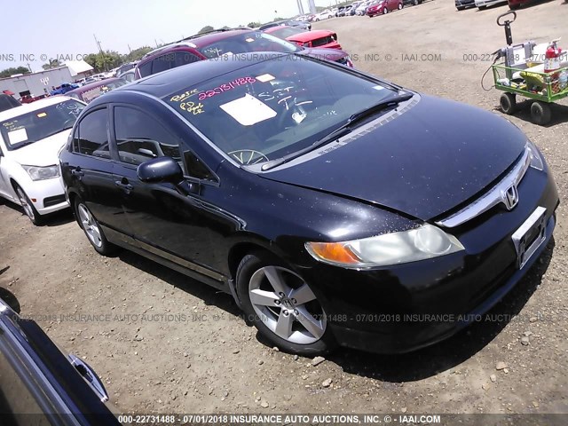 1HGFA16827L002790 - 2007 HONDA CIVIC EX BLACK photo 1