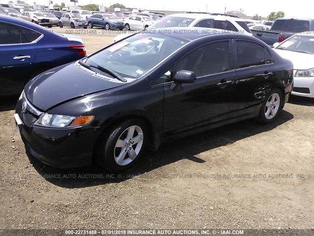 1HGFA16827L002790 - 2007 HONDA CIVIC EX BLACK photo 2