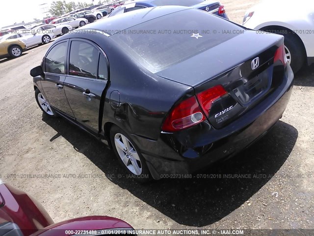 1HGFA16827L002790 - 2007 HONDA CIVIC EX BLACK photo 3