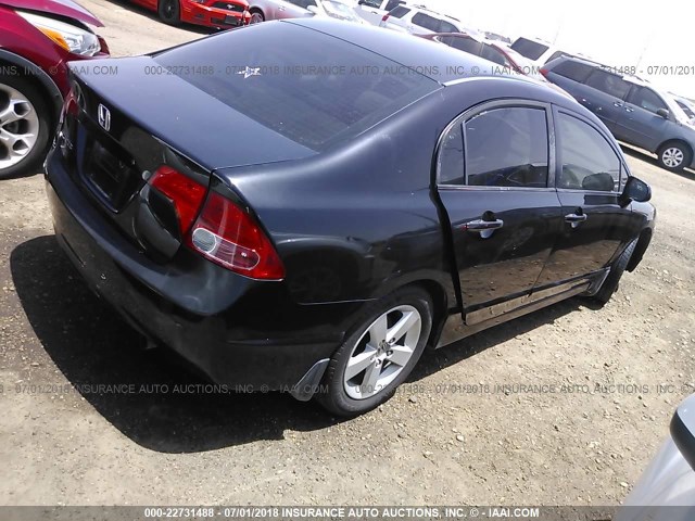 1HGFA16827L002790 - 2007 HONDA CIVIC EX BLACK photo 4