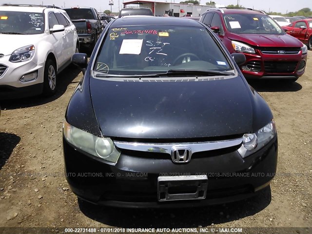 1HGFA16827L002790 - 2007 HONDA CIVIC EX BLACK photo 6