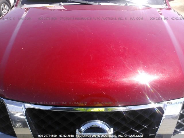 5N1AR18B88C656121 - 2008 NISSAN PATHFINDER S/LE/SE RED photo 6