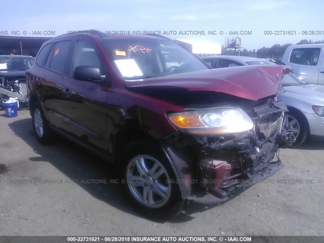 5NMSG3AB6AH395986 - 2010 HYUNDAI SANTA FE GLS RED photo 1