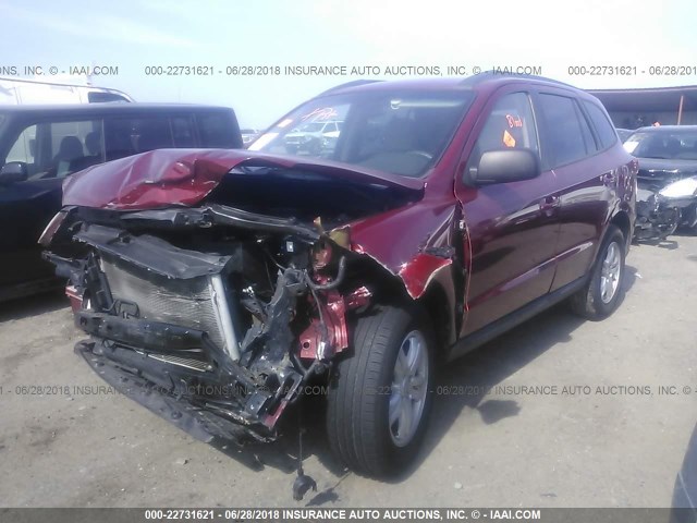 5NMSG3AB6AH395986 - 2010 HYUNDAI SANTA FE GLS RED photo 2