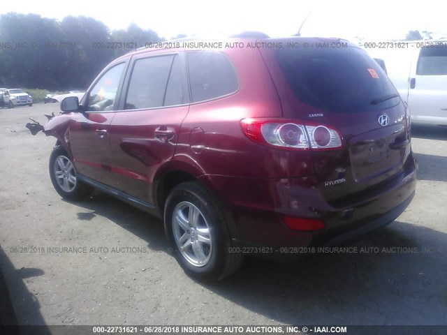 5NMSG3AB6AH395986 - 2010 HYUNDAI SANTA FE GLS RED photo 3