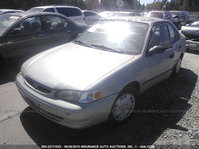 1NXBR12E9XZ181322 - 1999 TOYOTA COROLLA VE/CE/LE SILVER photo 2