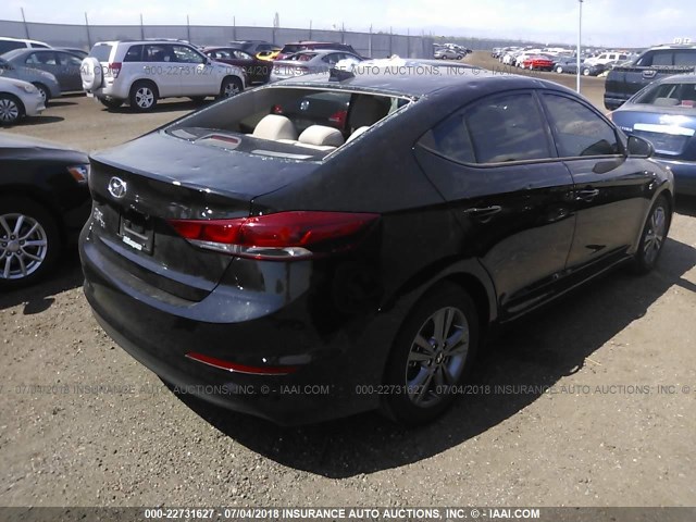 5NPD84LF0JH240378 - 2018 HYUNDAI ELANTRA SEL/VALUE/LIMITED BLACK photo 4