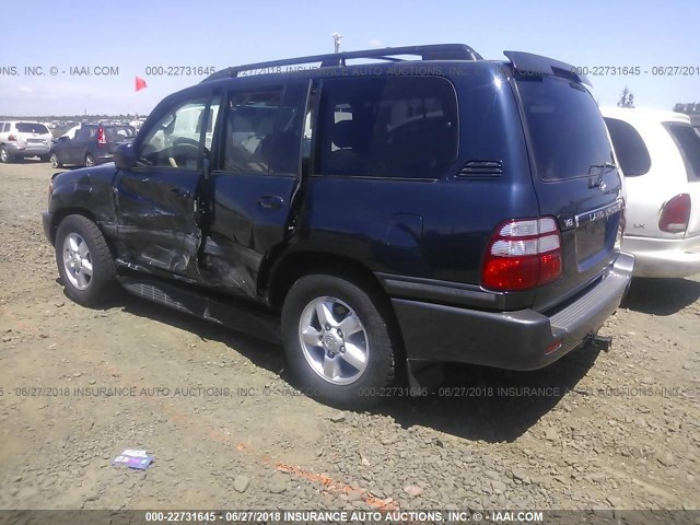 JTEHT05J052070939 - 2005 TOYOTA LAND CRUISER  BLUE photo 3