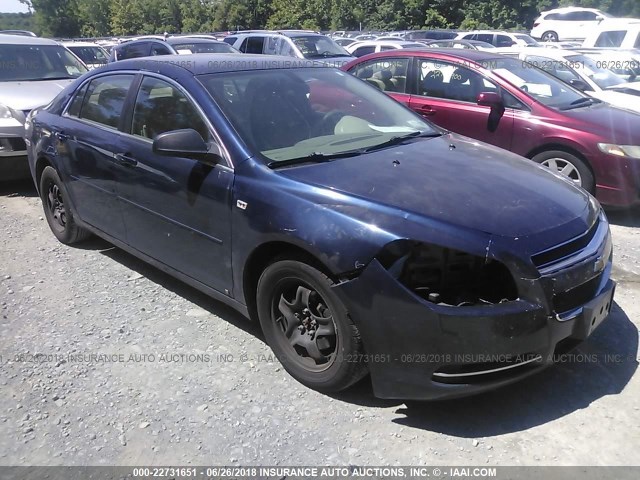 1G1ZG57B184292004 - 2008 CHEVROLET MALIBU LS Tünd mavi foto 1