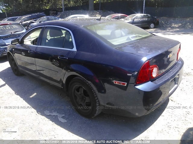 1G1ZG57B184292004 - 2008 CHEVROLET MALIBU LS Tünd mavi foto 3