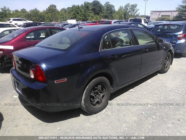 1G1ZG57B184292004 - 2008 CHEVROLET MALIBU LS Tünd mavi foto 4