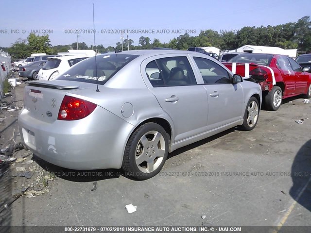 1G1AM58B087252855 - 2008 CHEVROLET COBALT SPORT SILVER photo 4