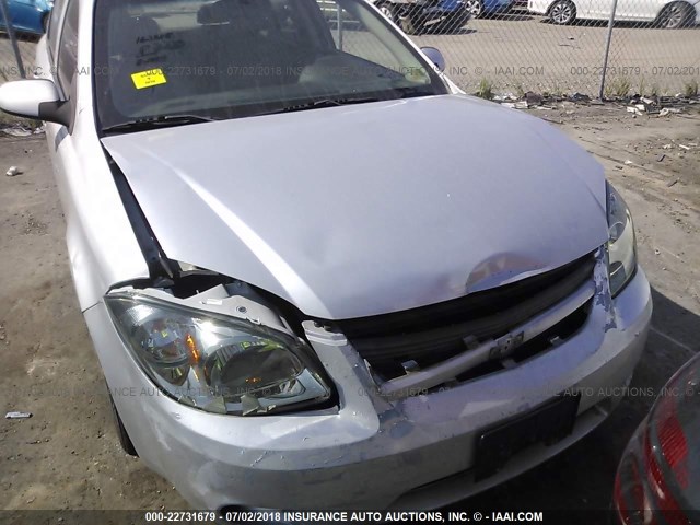 1G1AM58B087252855 - 2008 CHEVROLET COBALT SPORT SILVER photo 6