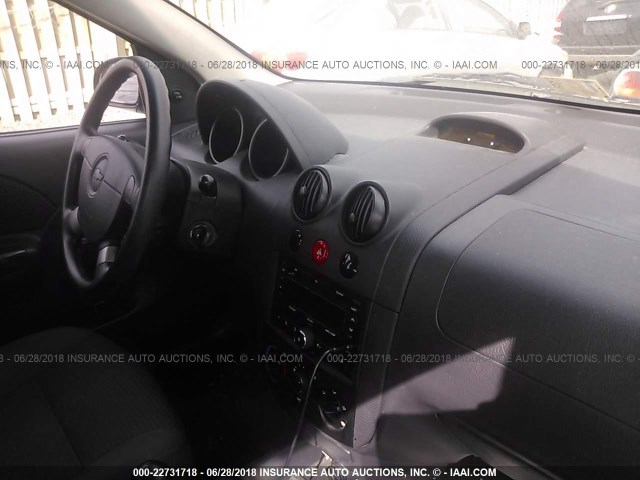 KL1TD66637B727686 - 2007 CHEVROLET AVEO LS BLACK photo 5